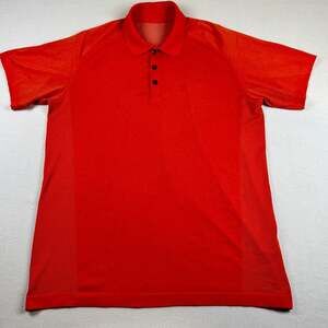 Lululemon Metal Vent Tech Polo Orange XL Short Sleeve Golf Shirt